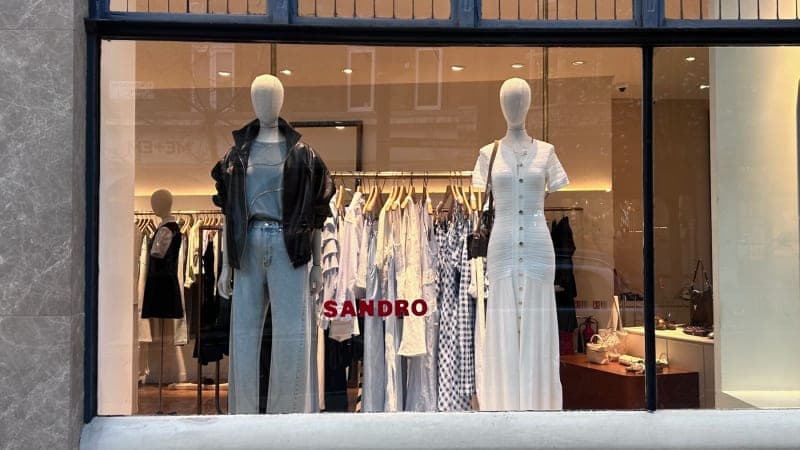 Sandro: Leather & Lace in Marylebone — shop window